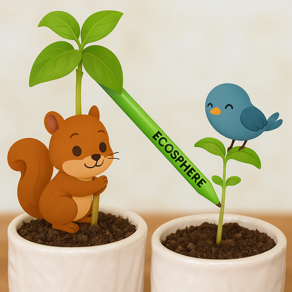 Plantable Seed Pencil | Grow Plants From Pencil | 100% Bio-Degradable | Ecosphere Stationery