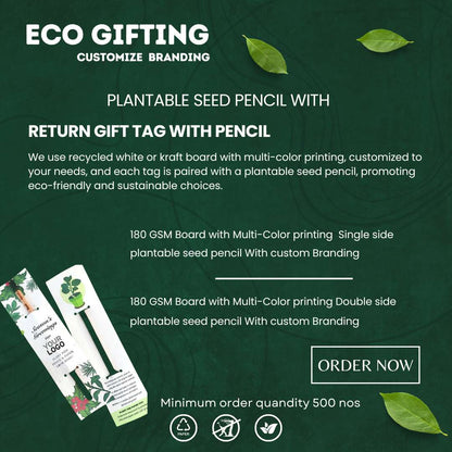 Personalized Event Seed Pencil - Pack of 500 Bulk Order | Ecosphere Stationery | Corporate Events | CSR Events