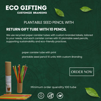 Personalized Event Seed Pencil - Pack of 500 Bulk Order | Ecosphere Stationery | Corporate Events | CSR Events